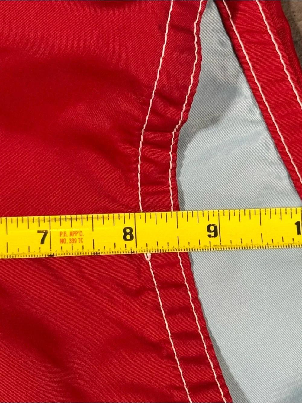 Vintage Birdwell Beach Britches Board Short Mens 33 Red Surf Coastal Swim Trunks